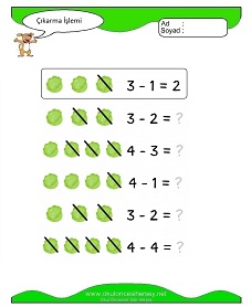 Çıkarma İşlemi Çalışma Sayfaları